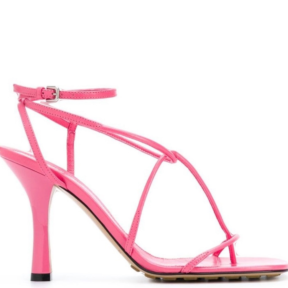 Bottega Veneta Barely There Pink Strap Sandals Size 6.5